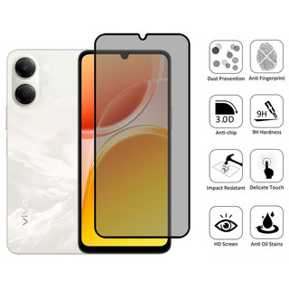 1-2 Chiếc Vivo Y05 Kính Cường Lực Chống Gián Điệp Bảo Vệ Màn Hình Riêng Tư Cho Vivo Y39 Y29t Y29s Y29 Y19s Y38 Y21d Y100 Y28 Y18 Y04 4G 5G Phim Bảo Vệ Kính Chống Va Đập