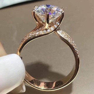 Nhẫn Zircon dát đầy đủ thiết kế thanh lịch - Quà tặng đính hôn hoàn hảo