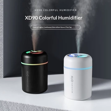 Máy tạo độ ẩm cốc đầy màu sắc mới, Máy tạo độ ẩm Mini gia dụng nhỏ, Máy tạo độ ẩm ô tô để bàn, Máy tạo độ ẩm ánh sáng xung quanh đầy màu sắc di động