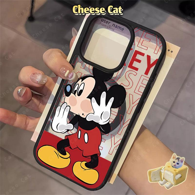 Kính lau chùi Mickey dễ thương Ốp điện thoại từ tính cho iPhone 11 12 13 14 16 17 Pro Max 7 Plus XR Xs Max Vỏ dễ thương