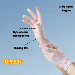 Găng Tay Chống Nắng Nữ Cao Cấp – Găng Tay Lái Xe Chống Tia UV, Vải Lụa Mềm Co Giãn Thoáng Mát