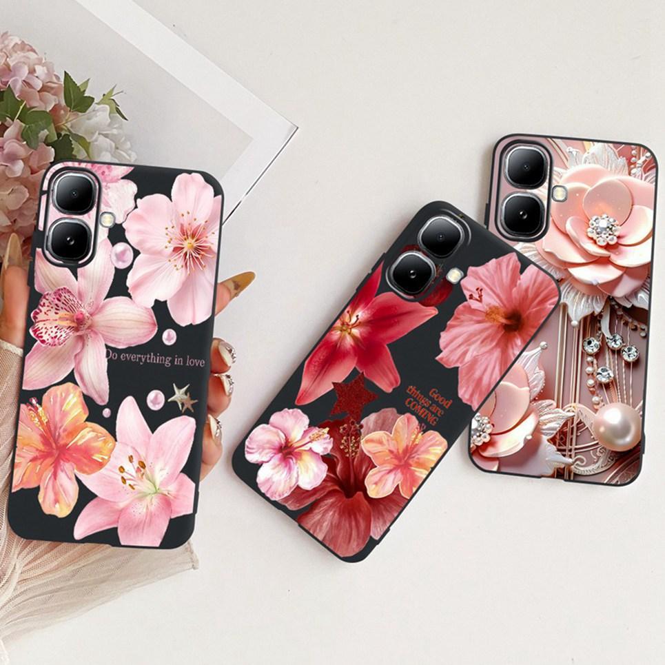 Hoa Bướm Sang Trọng Nữ Tính Thời Trang Cho Infinix Smart 20 4G Ốp lưng X6840 Mềm Mỏng Mờ Silicon TPU Ốp Lưng