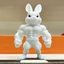 PPY Đứng Thỏ Điêu Khắc 3D In Cơ Bắp Bunnies Tượng Cơ Bắp Thỏ Các Bức Tượng Trang Trí Bàn Cho Trang Trí Nhà
