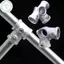 PUSKY Hợp Kim Nhôm Kết Nối Khuỷu Tay Tee Đế Phẳng Ba Chiều Lắp Kết Nối Dây 20 / 25 Mm Ống Thép Kệ Phần VN