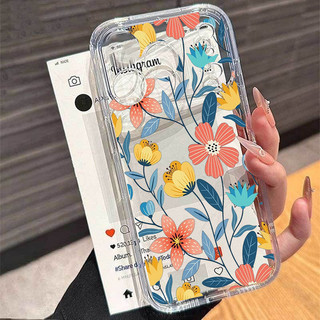 Ốp Lưng Cây Hoa Dâu Dễ Thương Cho OPPO Reno 15F 14F 15 11 12 13 14 Pro 5G Vỏ Mềm Trong Suốt Họa Tiết TPU Chống Sốc Hoạt Hình Silicon Trong Suốt