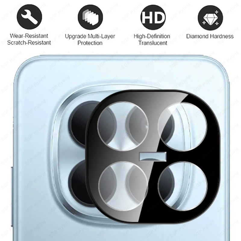 1-3 Cái 3D Full Camera Bảo Vệ Cho Redmi Note 15R 15 Pro + Pro Ống Kính Máy Ảnh Cạnh Đen Kính Cường Lực Cho Redmi 15C 15 4G 5G Ốp lưng Phụ Kiện Bảo Vệ Ống Kính