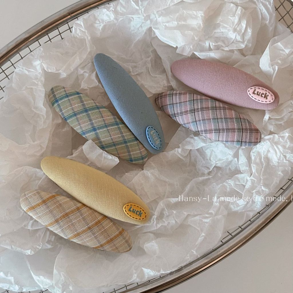 Kẹp tóc bằng vải màu Macaron hợp thời trang Kẹp tóc nữ
