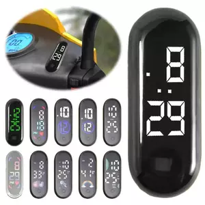 Bảng điều khiển ô tô Đồng hồ kỹ thuật số Mini Độ bám dính mạnh Màn hình LED chống nước Dạ quang Đồng hồ dính saixit2vn