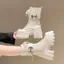 Hàng Châu Âu 9cm Đế Dày Giày Bốt Martin Nữ Thu Đông Phong Cách Mới Nhỏ Tăng Cường Hiệp Sĩ Giày Bốt Muffin Ren-Up Giày Bốt Ngắn