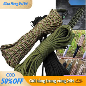 【24H】Cuộn dây dù paracord chất lượng 31m lý tưởng để làm dây kéo dây buộc túi hoặc dựng lều trại khi đi phượt khám phá