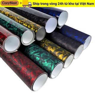 Nhãn dán thân xe máy COZYNEST, Phim Vinyl sợi carbon 50x30CM có độ bóng cao, Sợi carbon rèn mát mẻ / Đề can dán xe máy hiệu ứng mờ 6D cho ô tô, xe máy DIY