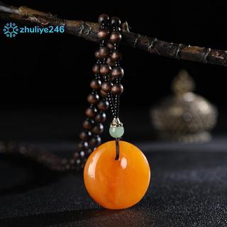 zhuliye246 Vòng cổ nữ phong cách dân tộc cổ điển sáp ong thả hạt choker dài áo len chuỗi mặt dây trang sức