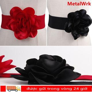 Dây Thắt Lưng Cummerbund Hoa Lớn Phù Hợp Với Đầm Nữ, Phong Cách Vintage Cổ Điển