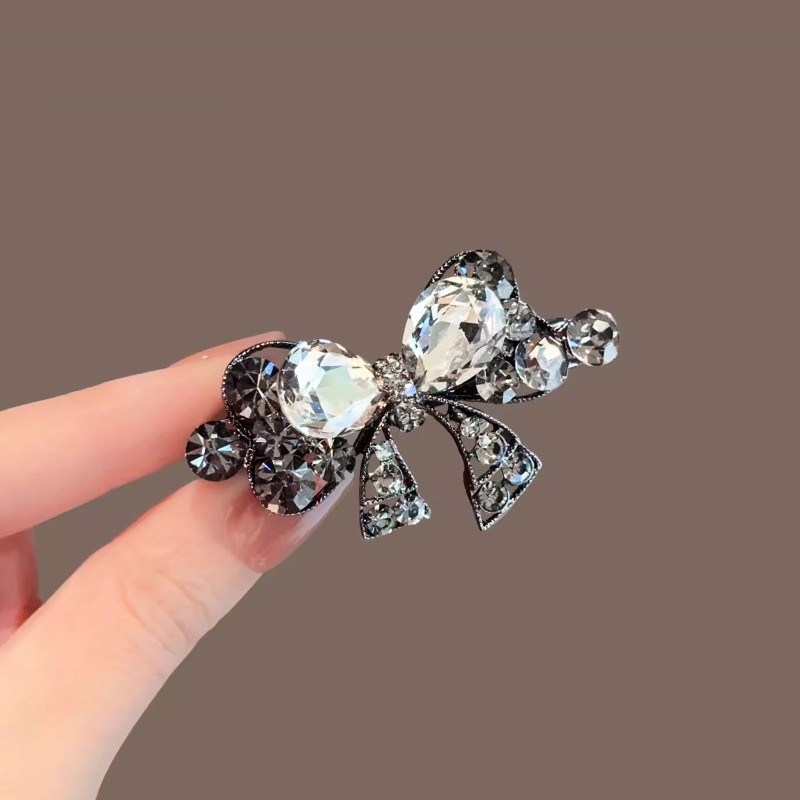 Kẹp Tóc Nữ Đầu Lưng MAUROPOLI - Ánh Sáng & Kim Cương Giả, Phụ Kiện Tóc Sang Trọng