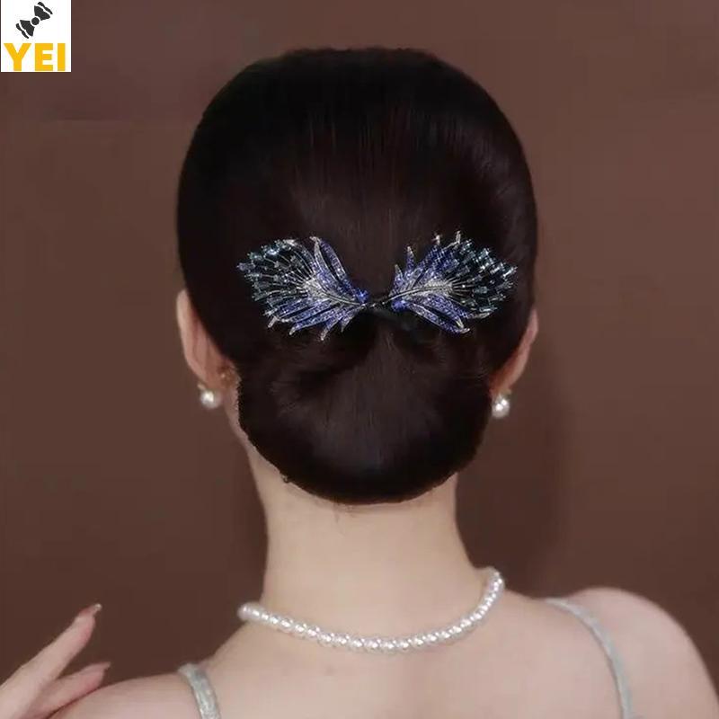 < YEI > Đuôi Cá Voi Kim Cương Giả Hoa Tóc Bun Maker Gói Dây Buộc Tóc Lười Uốn Tóc Phụ Kiện Tóc Dụng Cụ Tạo Kiểu Tóc Mới