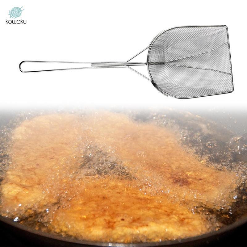 Lưới Vuông Skimmer Dầu Mỡ Skimmer Thép Không Gỉ Dụng Cụ Nấu Ăn Cho Dầu Dư Lượng Thịt Spaghetti Chiên Gà Mì