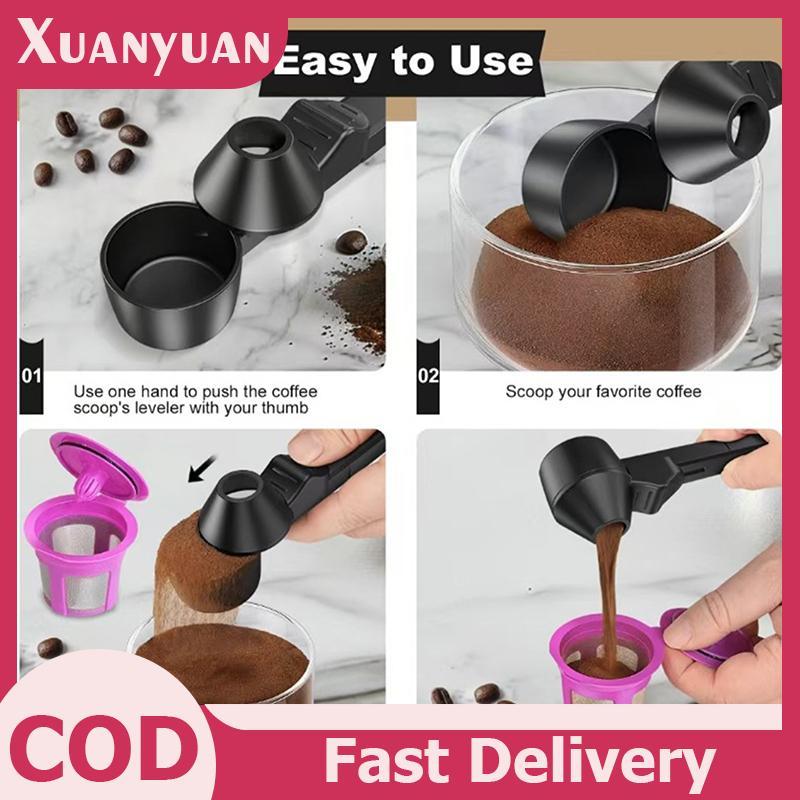 XUAN Muỗng cà phê phễu cho nồi K tái sử dụng, 1/2 thìa đo dung tích, phụ kiện nhà bếp VN