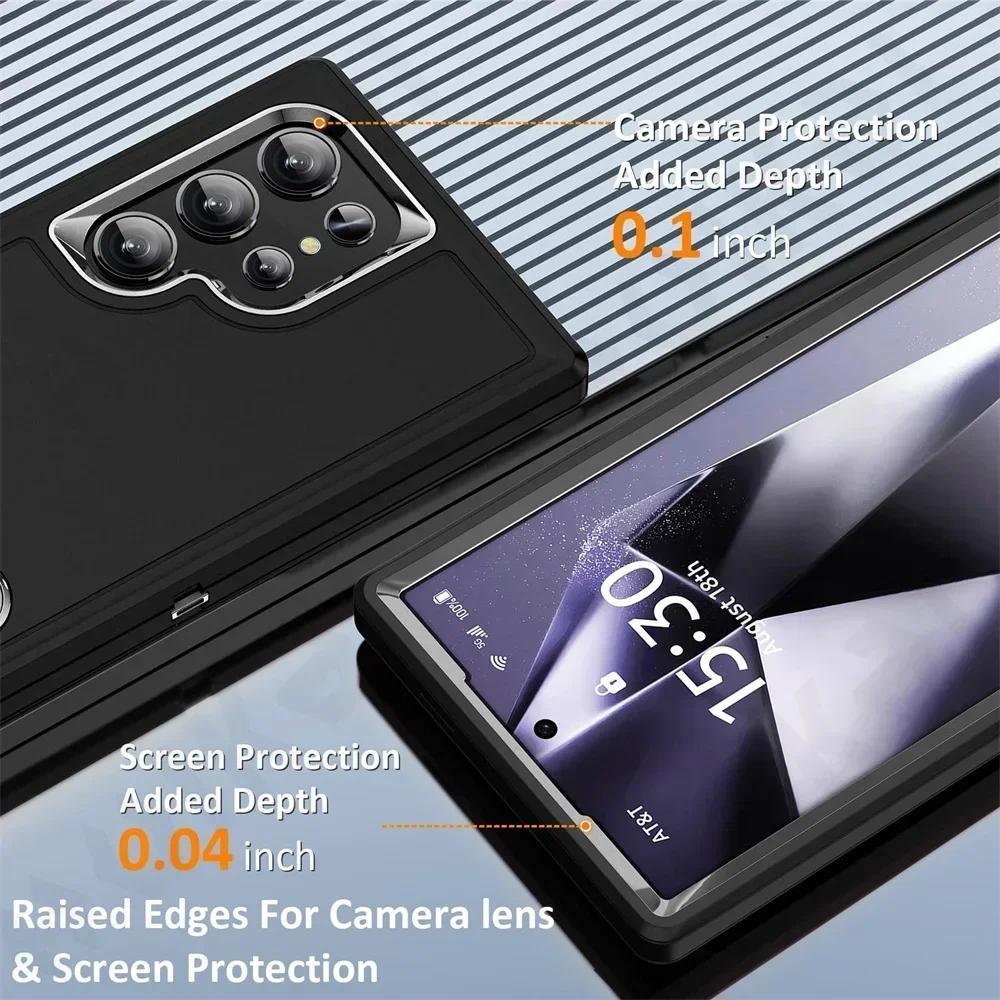Ốp Lưng Samsung Galaxy S26 S25 S24 S23 Ultra Plus S22 A16 A54 A53 A14 A53 4G 5G Bảo Vệ Chắc Chắn Hạng Nặng Có Chân Đế