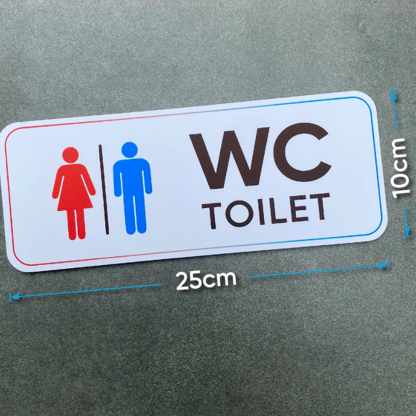Biển Nhà Vệ Sinh, Bảng Toilet, Biển WC, Biển Báo Nhà Vệ Sinh, in UV , Dán Tường, Chống Nước, Chống Nắng