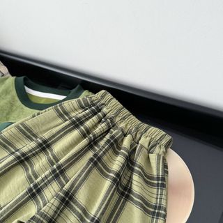 (6m-12Yrs) Bộ mùa hè thiết yếu Quần chống muỗi kẻ sọc hàng đầu không tay thoải mái Trang phục thông thường 2 mảnh