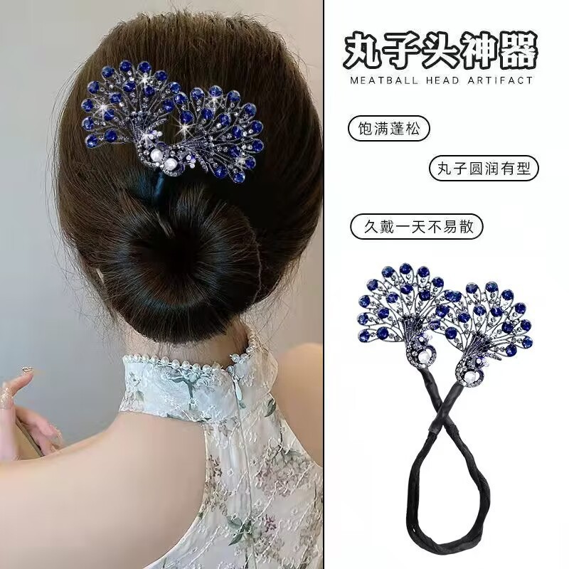Kẹp Tóc Bóng Xoắn Phong Cách Trung Hoa, Phụ Kiện Tóc Sang Trọng JHLY