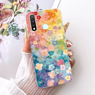 Dành Cho Vivo 1915 1916 Y19 Y5s U3x U10 Mới Thanh Lịch Họa Tiết Mèo Vỏ Silicon Mềm TPU Điện Thoại