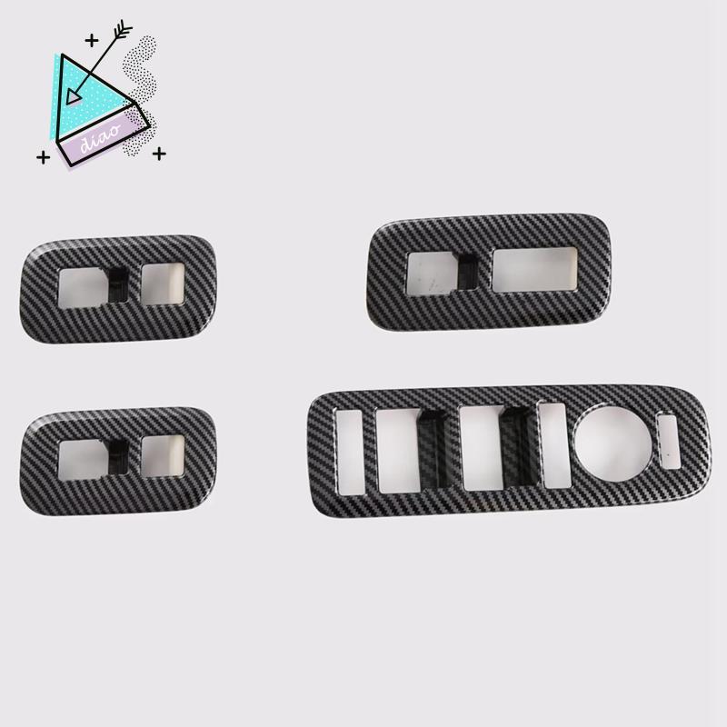 Cho MX5 2024 LHD Sợi Carbon Ô Tô Nâng Cửa Sổ Nút Công Tắc Bao Viền Phụ Kiện