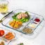 Ge Khay Bánh Bao Thủy Tinh Chịu Nhiệt Có Khay Đựng Nước Sốt, Khay Ăn Tối Chia, Khay Ăn Sáng, Dụng Cụ Nhà Bếp Tại Nhà n