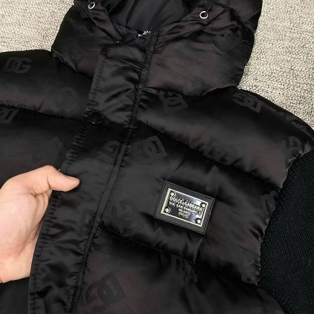 Áo Phao Dê Gà In Kín Tay Len KCloset Phao Béo Trần Bông Dày Dặn Ấm Áp NA64