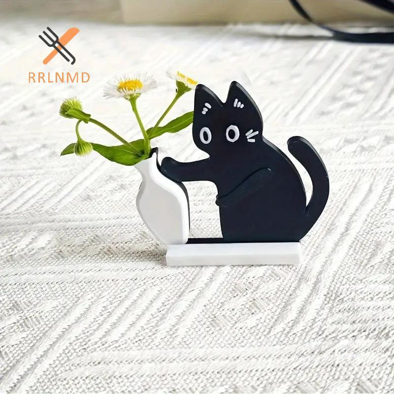 RRLNMD Mèo Đẩy Bình Trang Trí Mèo Whisker Bộ Sưu Tập & Hộp Tưởng Niệm Tủ Lạnh Nam Châm Trang Trí Văn Phòng Tại Nhà Món Quà Hoàn Hảo Cho Những Người Yêu Mèo MỚI