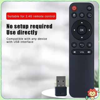 Điều khiển từ xa bằng giọng nói TV thông minh Bộ điều khiển từ xa không dây 2.4GHz có USB cho Android TV Box / PC