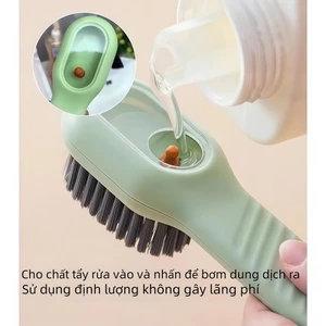 Bàn Chải Chà Giày Tự Động Tay Cầm Dài Lông Mềm Đa Năng Có Khay Đựng Dung Dịch - FE123