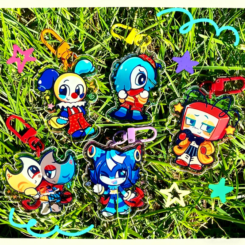 Showtime Toons Acrylic Keychains! Cute cartoon game Character pendant