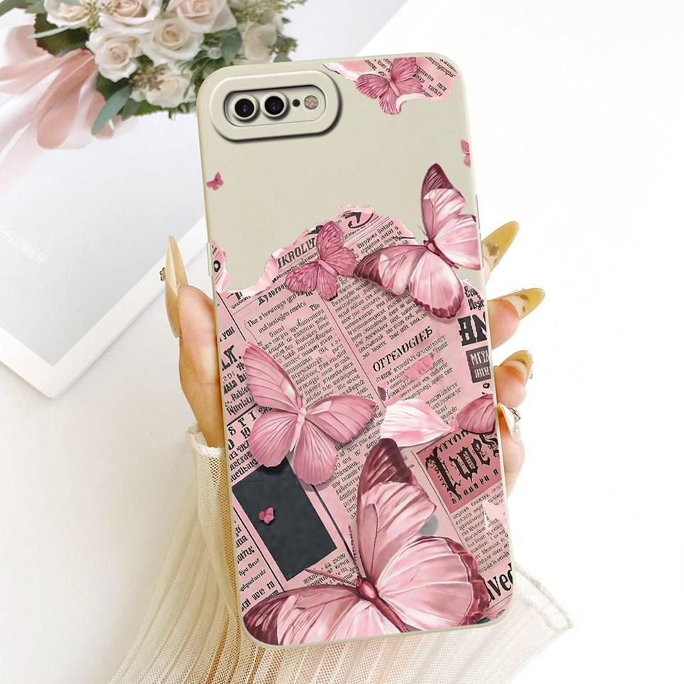 Dành Cho iPhone 8 Plus 7 Plus iPhone7 iPhone8 Ốp lưng Hoa Bướm Nữ Tính Ốp Lưng Silicon Mềm