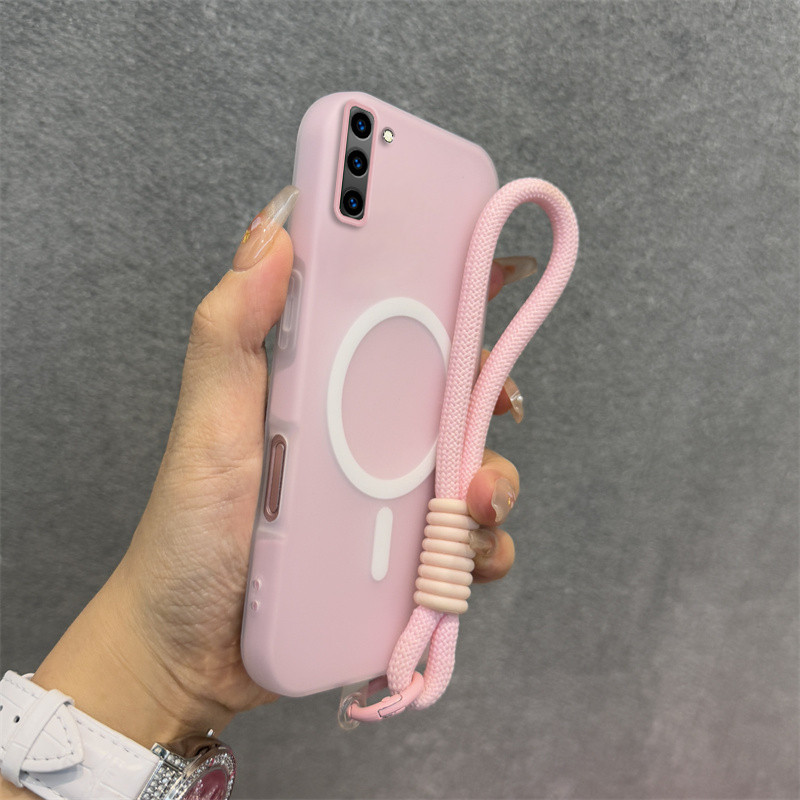Ốp 2 Trong 1 Cho SAMSUNG s23 S22 s21 fe s23 s21 s22 ultra s21 s23 s22 plus 5g Vỏ Điện Thoại Thiết Kế Mới Thẩm Mỹ Vỏ Thạch Màu Kép Có Dây Buộc Từ Tính Không Dây GDBSWX01