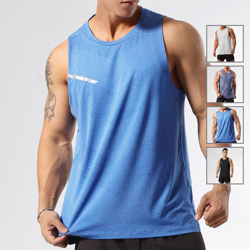 Áo Tank Nam Slim Fit thoáng khí, chống ẩm cho chạy bộ và tập luyện mùa hè