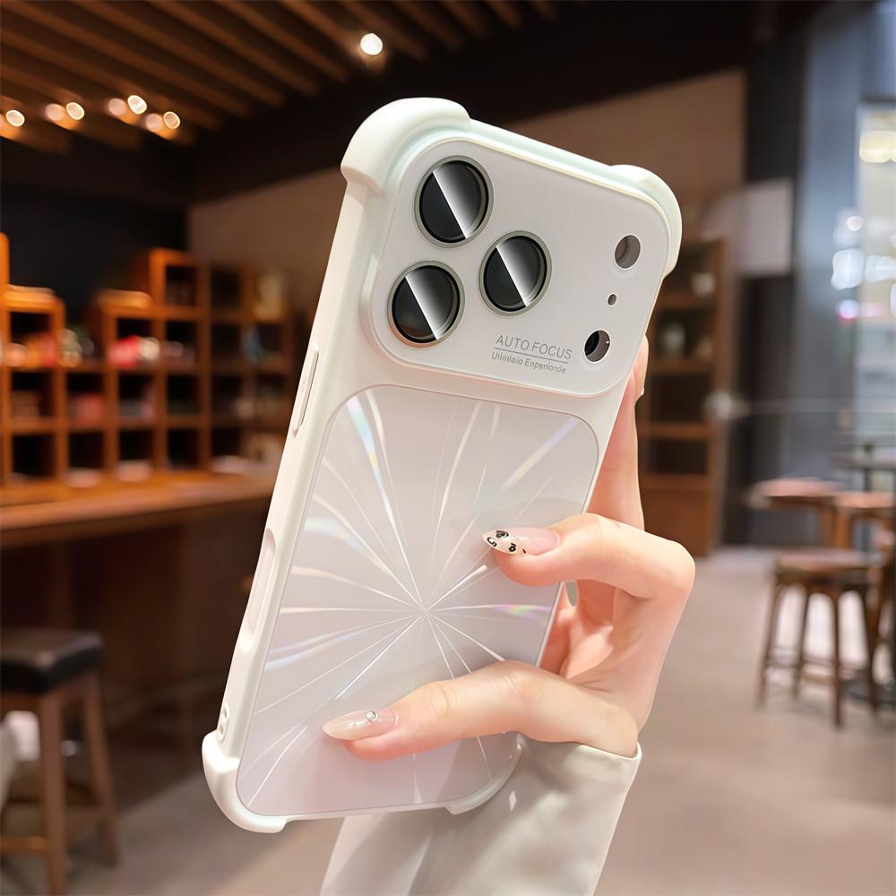 Ốp điện thoại họa tiết CD bốn góc chống rơi cho iPhone 17 Pro Max 13 14 15 16 pro max Phim bảo vệ gương chống rơi Vỏ mềm bảo vệ điện thoại