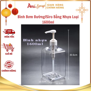 Bình Bơm Đường Siro Bằng Nhựa 1600ml Chất Liệu An Toàn Tiện Lợi Cho Quán Cà Phê Trà Sữa Pha Chế