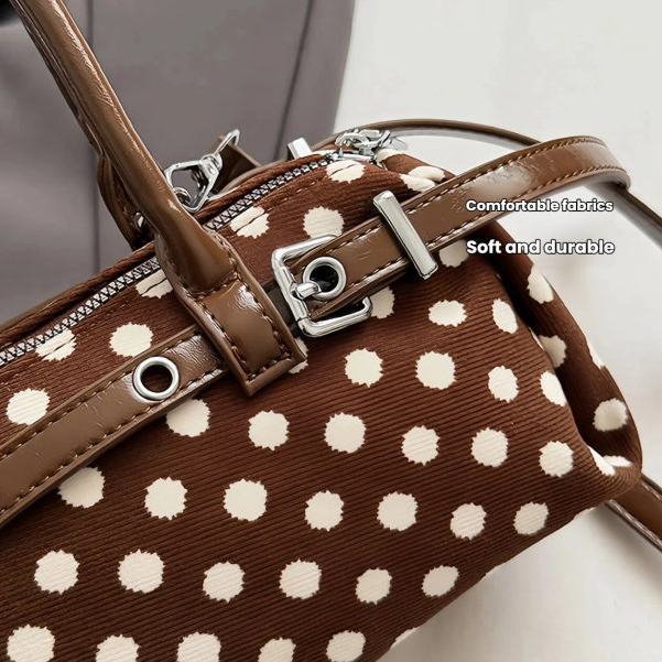 ANCO 2026 Thời trang Hàn Quốc mới Wave Dot nách túi Polka Dot Túi xách tay cho phụ nữ vai ba lô Vai chéo Túi đôi đơn giản