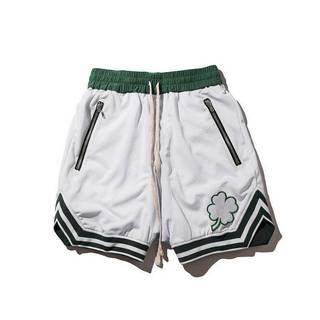 American Street Clover Hip-Hop Fashionable Brand Fog Mesh Basketball Shorts Men's Loose Large Size Shorts Summer New s5VS
