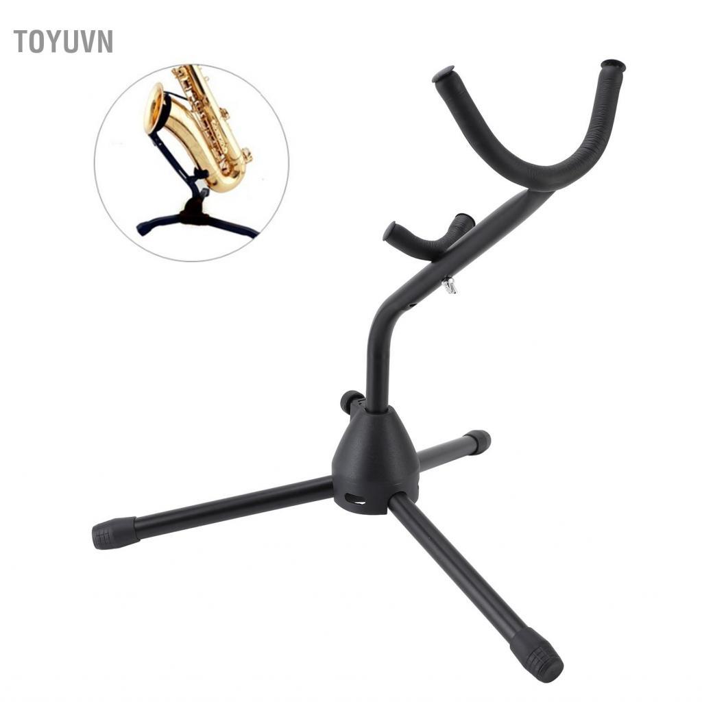 Toyuvn Giá đỡ kèn saxophone Tenor có thể gập lại Chân đế Alto Sax chắc chắn Lắp ráp dễ dàng Kim loại Ứng dụng rộng rãi cho các cửa hàng nhạc cụ
