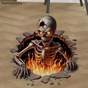 NS Halloween Tường Stiers Hiệu Ứng 3D Tường Vỡ Zombies Tường Vỡ Sàn Stiers Pvc Tự Dính Phòng Ngủ Phòng Khách Kinh Dị Stiers NS