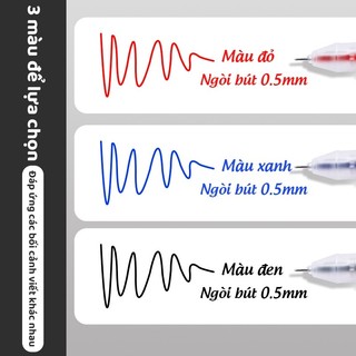 Bút bi gel viết nét thanh 0.5mm - Combo 20 bút đa dạng màu xanh, đỏ, đen, hoàn hảo cho công việc và học tập