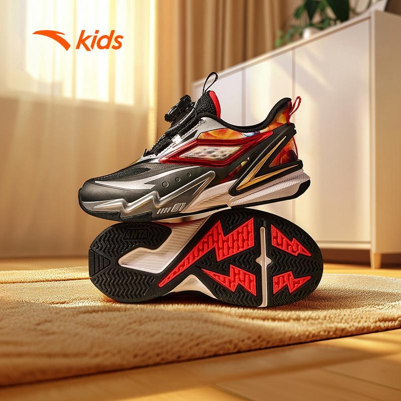 ANTA Kids Giày Chạy Thể Thao Bé Trai Flying Knight 5.0 Đế EVA, Khóa Xoay Tiện Lợi 312449961H