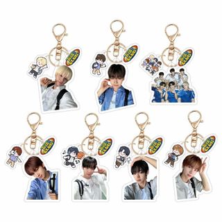 KPOP TWS Acrylic Keychain Cartoon Character Pendant SHINYU DOHOON YOUNGJAE HANJIN JIHOON KYUNGMIN Bag Pendant