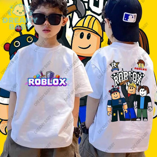 COD✅ (Hồ Chí Minh)DREAMY BABY Áo thun ngắn tay trẻ em, in họa tiết Roblox, phong cách Mỹ.