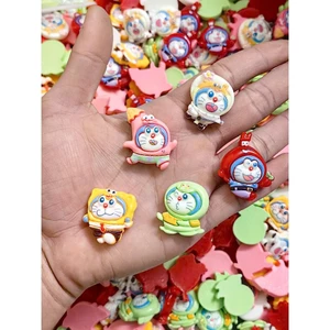 Set Charm Doraemon Hóa Trang Baby Cute – Doraemon Đội Mũ, Cosplay Màu Sắc, Charm Gắn Dép DIY Dễ Thương Hot Trend