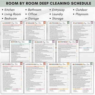 ADHD Cleaning Planner Bundle – Home Schedule, Weekly/Monthly Tips, Year-Round Chore Charts for Families