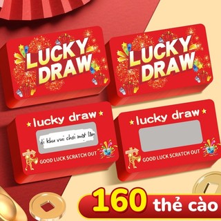 Thẻ cào may mắn Tết 2026 - Combo 80 thẻ cào quà tặng dễ thương ghi lời chúc và quà tặng may mắn dịp tết