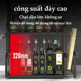 Kệ Gia Vị Nhà Bếp Đa Năng 2–3 Tầng – Để Bàn Hoặc Gắn Tường, Thép Sơn Tĩnh Điện Chống Gỉ
